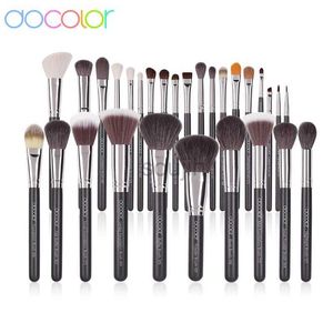 Makeup Brushes Docolor Makeup Brushes Set 29pcs Professional Natural Goat Powder Eyeshadow Blushes Cosmetic Brushes Bag ldd240313