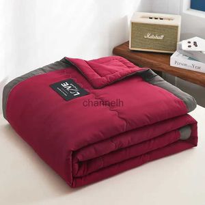 Comforters Set Wostar Summer Cool Thin Quilt -filt Solid Bedstrast Air Conditioner Bekväm med en enda dubbel drottning King Size 90/150 YQ240313