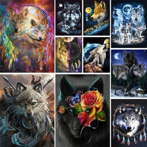 Number Animal Wolf Painting By Numbers Kit Oil Paints 50*70 Canvas Pictures Loft Wall Picture Crafts For Adults For Drawing Handiwork