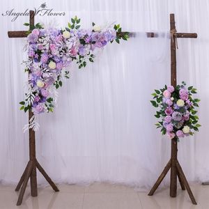 1 conjunto de 1 m flor artificial parede casamento arco decoração pano de fundo estrada chumbo arranjo floral peça central flor linha pompom peônia rosa t243m