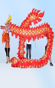 Zupełnie nowy chiński wiosenny scena nosić czerwony smok taniec oryginalny festiwal ludowy Celebration Costume Tradycyjny odzież kultury TH5202641