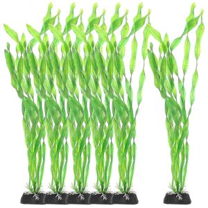 Decorations 10 Pcs Large Fish Tank Aquarium Landscaping Supplies Plastic Decoration Fake Grass Artificial Water Plants