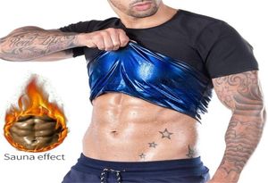 Män bastu kostym värmefångning formad svett kropp shaper väst smalare bastur komprimering termisk topp fitness träning skjorta 2204706910