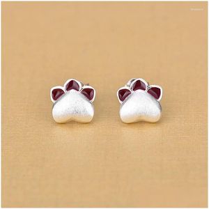 Stud Earrings High Quality Women Sier Color Enamel Animal Gifts Jewelry Drop Delivery Dhdys