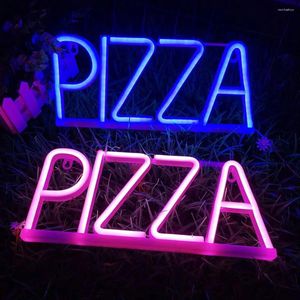 Lampade da tavolo Luce al neon Lampada con insegna a LED Pizza Lettera A risparmio energetico Senza sfarfallio Decorazione di sfondo per arte della parete per A