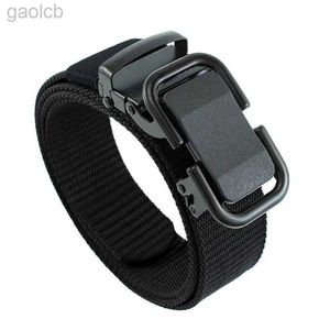 Belts Toothless Belt Pants Strap Automatic Buckle Versatile Woven Canvas Waistband 125CM ldd240313