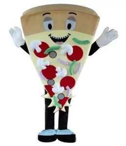 Leckere Pizza -Maskottchen Kostüm Halloween Weihnachten Fancy Party Cartoon Charakter Outfit Anzug Erwachsener Männer Männer Kleid Carnival Unisex Erwachsene