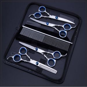 Hund Grooming Pet Scissors Grooming Tool Set Decoration Hair Shears Curved Cat Shearing Hairdressing Supplies240C