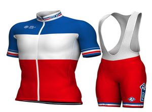 2018 GroupAma Pro Team France Short Sleeve Sycling Jersey Summer Cycling Wear Ropa Ciclismo +Bib Shorts 3D Gel Padセットサイズ：XS -4XL3057401