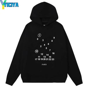 Yiciya hoodie mm marka klasik mektup yüksek kaliteli sweatshirt kadın giyim büyük boy sweatshirt uzun kollu üstler kapşonlu 2024 240313