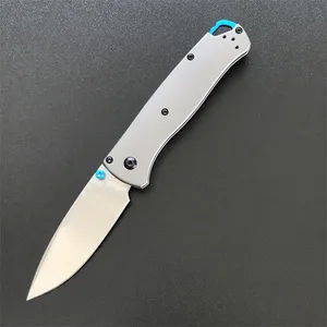 Coltello pieghevole BM 535 Manico in lega di titanio Stone Wash Lama D2 Coltelli tascabili di sicurezza da campeggio all'aperto Strumento EDC