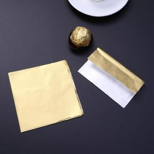 Andere Künste und Kunsthandwerk 300 Stück 10 x 10 cm Verdickung Gold Schokoladenverpackung Zinnfolie Papier Süßigkeiten Aluminiumprägung279Z