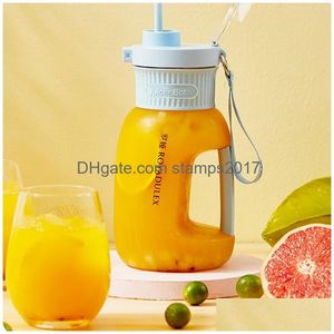 Ferramentas de frutas vegetais grande capacidade 4 em um espremedor misturador moedor recarregável mini garrafas de suco sem fio usb espremedores smoothie po dhlxr