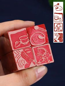 Artesanato personalizado personalizado shoushan stone acabado selo de selo para caligrafia pintando scrapbook sweets de arte