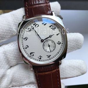 Topp mode automatiska mekaniska självlindande klocka män guld silver dial special små sekunder design klassisk läder rem klocka 241u