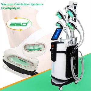 Reduce Cellulite 4 Cryo 360 Handles Fat Freezing Machine Cryolipolysis Body Slimming Equipped With Laser Board 40k Cavition Rf Double Chin Slim Beauty Salon Use