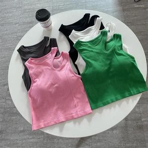 Camisoles Tanks女性トップ2024トップスタンクブラレットバックサマーウィメンセクシーな美しさY2Kブラジャークロップキャミソールワイヤレス