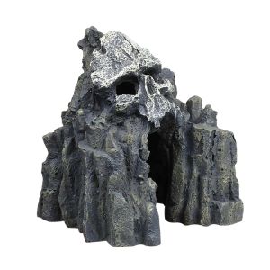 Decorações crânio aquático montanha decoração caverna rockery ornamento resina suprimentos pedra para decoração de aquário esconder réptil tanque de peixes resto