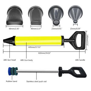 Kitpistool Caulking Gun Cement Lime Pump Grouting Mortar Sprayer Applicator Grout Filling Tools with 4 Nozzles Y98e