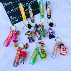 New Wilderness Battle Story Cartoon Keychain Cute Creative Keychain Doll Pendant Decoration Toy 2024