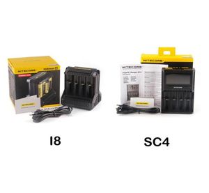 Autentico caricabatterie con display Intellicharger universale Nitecore I8 SC4 per batteria Lion 18650 18350 18500 14500a416081870