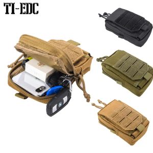 Väskor 1000D Tactical Molle Pouch Militär midjepåse Utomhus Män EDC Tool Bag Vest Pack Pack Pack Purse Mobiltelefonfodral Hunting Compact Bag