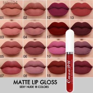 Lipstick 18 Colors Nude Lip Gloss Matte Liquid Lipstick Makeup Long Lasting Waterproof Sexy Red Pink Lip Tint Batom Lipgloss Bulk 240313