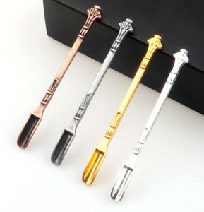 Stainless Steel Carving Tools Dabber Tool Spoon Smoking Accessories Spices Tobacco Wax Dab 80mm 4 Colors Cleaning Rigs for Dry Her4343152