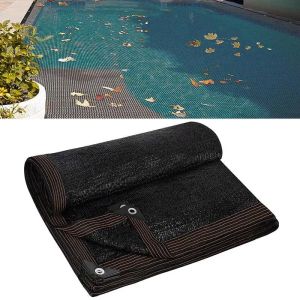 Redes de cobertura de folhas de piscina, cobertura de rede de folhas de piscina para piscinas retangulares inground/acima do solo para cobrir piscina, captura de folhas, guarda-sol