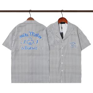 Sonbahar/Kış Yeni Çizgili Klasik Baskılı Gömlek Hawaii Style Lapel Haligan Kısa Kollu Gömlek Blouses Man Overshirt Paisley Patchwork Ön Polo Gömlek