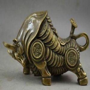 Cina Rame scolpire la ricchezza del corpo intero Statua realistica del bue zodiacale7882548187M