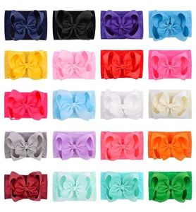 Baby Girl Bow Opaski na głowę Dzieci Elastyczne Bowknot Fairbands Hair Akcesoria Grosgrain Hair Band Turban Węzeł Nakrot 7970974