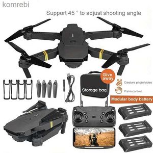 Drone E58 Uzaktan Kumanda HD Çift Kamera Drone Çok Yolda LED Aydınlatma Hareketi Fotoğraflar Çekme Başsız Modu 360 Yuvarlanan 24313