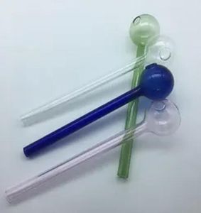 Pyrex Hookah Glass Oil Burner Pipe Apporx 10cm Length Clear Tube Tobacco Dry Herb Burning Transparent Tubes Nail Tip For Bong Dab Rig ZZ