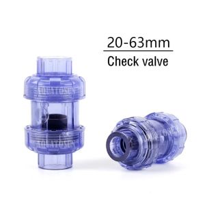 Części Transparent I.D.20 mm63mm PVC w jedną stronę Non -Return Check zawór Rury Zasilanie do nawadniania ogrodu akcesoria akcesorium akwarium