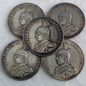 1891-19025pcs bir set Alman Doğu Afrika 1 Rupie Coin Guilmus II Imperator Pirinç Zanaat Süsleri241m