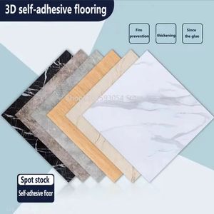 5st Faux Marble Tile Self Adhesive Waterproof Golv Stickers PVC Badrum Kökrum Sovrumsvägg 240301