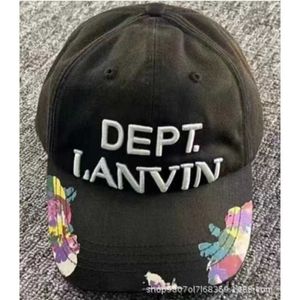 Кепка 22SS Dept с совместным брендом Lan, бейсболка с граффити и чернилами, американская бейсболка, солнцезащитная кепка Tide