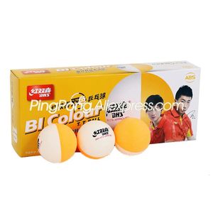 BI Color Double Color Table Tennis Ball Abs Plastic Original Ping Pong Balls 240227