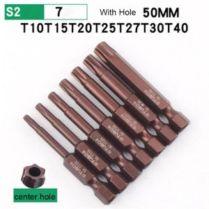 Troffel 1 шт. 50 мм Torx T10t40 ударная отвертка 1/4 с шестигранной головкой отвертка противоскользящие биты для электрической отвертки