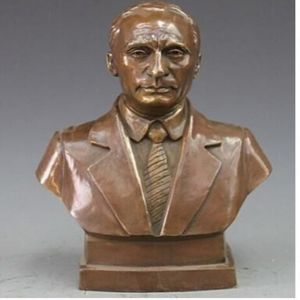 WBY --- 516 Bronze Cobre escultura estátua Vladimir Putin Busto Estatueta Arte Escultura274s