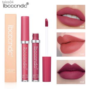 Batom Marca 12 Cores Batom Líquido À Prova D 'Água Matte Nu Batom Pigmento Vermelho Longa Duração Lip Gloss Mulheres Maquiagem Lipgloss 240313