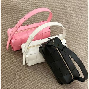 Discount Shops 2024 Neue Tasche aus echtem Leder, ziegelgewebt, Premium-Schulter-Unterarm-Rosa, vielseitiges Handkissen für Damen