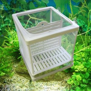 Serbatoi Acquario Allevamento di pesci Scatola per allevatore Baby Fish Hatchery Isolamento Net Fish Tank Incubator Box Appeso Accessori per acquari