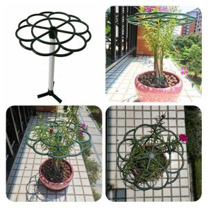 Supports 1PCS Garden Plant Support Cage Plie Flower Stand Holder Plastic Green House Orchard Rod Household Bonsai Tool Gardening Supplies