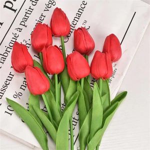 Decorative Flowers Tulip Flower Artificial Bouquet PE Foam Fake For Wedding Ceremony Decor Home Garden