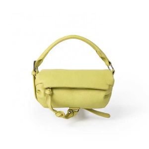 HBP Non-Brand New Design Korean PU Soft Leather Pleated Hand Bag Female Fashion Candy Color Mini Clutch Cylinder Handbag