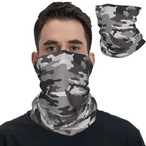 Scarves Grey Camouflage Camo Bandana Neck Cover Printed Balaclavas Face Scarf Multifunctional Headwear For Men Women Adult Washable