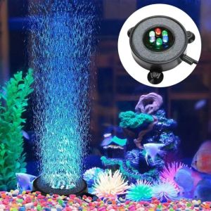 Illuminazione Acquario Luce Subacquea di alta qualità Produzione di ossigeno Sommergibile Acquario multicolore Luce d'aria a led che cambia colore per acquario