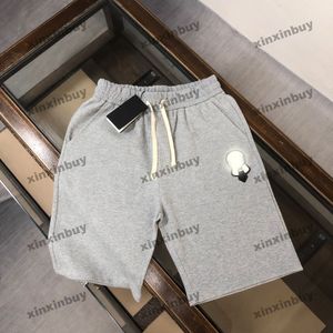 xinxinbuy 2024 mężczyzn designerskie szorty Waffle tkanina roma krótka czarna biała brązowy szary niebieski S-2xl